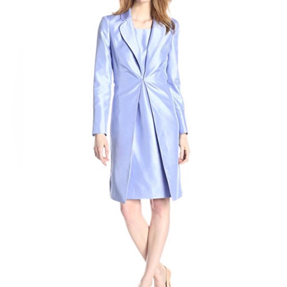 Lilac/Viola colour jacket dress.